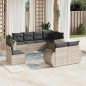 vidaXL Set Divano da Giardino 8pz con Cuscini Grigio Chiaro Polyrattan vidaXL Set Divano da Giardino 8pz con Cuscini Grigio Chiaro Polyrattan