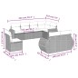 vidaXL Set Divano da Giardino 8pz con Cuscini Grigio Chiaro Polyrattan vidaXL Set Divano da Giardino 8pz con Cuscini Grigio Chiaro Polyrattan