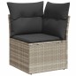 vidaXL Set Divano da Giardino 9pz con Cuscini Grigio Chiaro Polyrattan vidaXL Set Divano da Giardino 9pz con Cuscini Grigio Chiaro Polyrattan