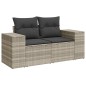 vidaXL Set Divano da Giardino 3pz con Cuscini Grigio Chiaro Polyrattan vidaXL Set Divano da Giardino 3pz con Cuscini Grigio Chiaro Polyrattan