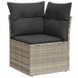 vidaXL Set Divano da Giardino 3pz con Cuscini Grigio Chiaro Polyrattan vidaXL Set Divano da Giardino 3pz con Cuscini Grigio Chiaro Polyrattan