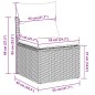 vidaXL Set Divano da Giardino 3pz con Cuscini Grigio Chiaro Polyrattan vidaXL Set Divano da Giardino 3pz con Cuscini Grigio Chiaro Polyrattan