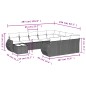 vidaXL Set Divani da Giardino 11 pz con Cuscini Polyrattan Marrone