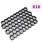 vidaXL Griglie per l'Erba 16 pz Nere 60x40x3 cm in Plastica vidaXL Griglie per l'Erba 16 pz Nere 60x40x3 cm in Plastica