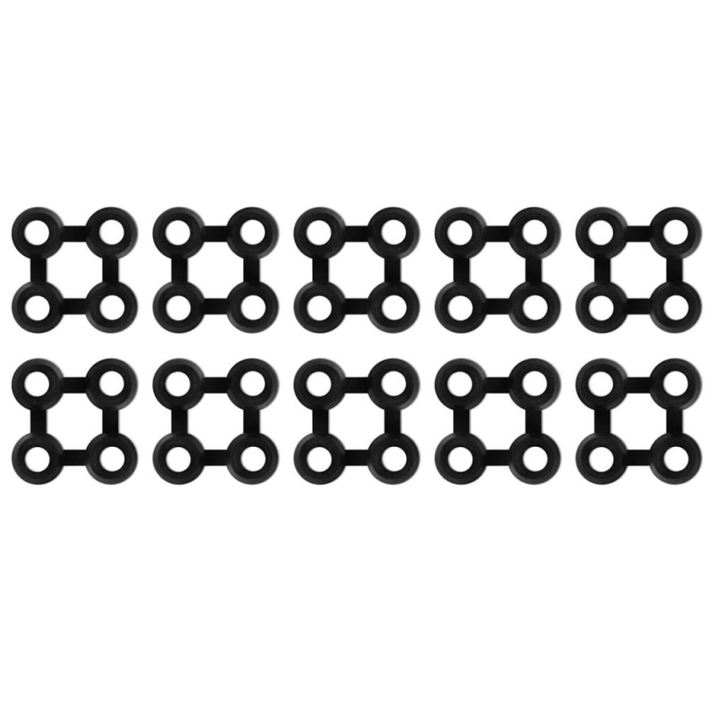 vidaXL Connettori per Zerbino 10 pz in Gomma Nera vidaXL Connettori per Zerbino 10 pz in Gomma Nera