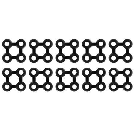 vidaXL Connettori per Zerbino 10 pz in Gomma Nera