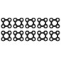 vidaXL Connettori per Zerbino 10 pz in Gomma Nera vidaXL Connettori per Zerbino 10 pz in Gomma Nera