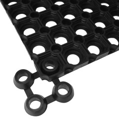 vidaXL Connettori per Zerbino 10 pz in Gomma Nera