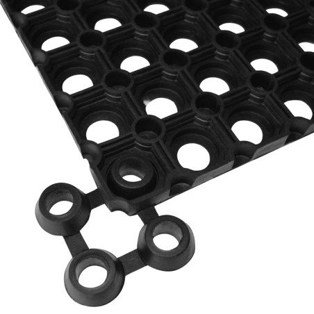 vidaXL Connettori per Zerbino 10 pz in Gomma Nera