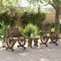 vidaXL Set Salotto da Giardino 3 pz in Legno Massello di Abete