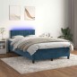 vidaXL Letto a Molle Materasso e LED Blu Scuro 120x190 cm in Velluto vidaXL Letto a Molle Materasso e LED Blu Scuro 120x190 cm in Velluto