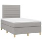 vidaXL Letto a Molle Materasso e LED Grigio Chiaro 120x190 cm Tessuto