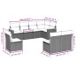 vidaXL Set Divano da Giardino 8 pz con Cuscini Grigio in Polyrattan