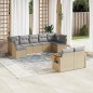 vidaXL Set Divano da Giardino 9 pz con Cuscini Beige in Polyrattan vidaXL Set Divano da Giardino 9 pz con Cuscini Beige in Polyrattan