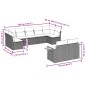 vidaXL Set Divano da Giardino 9 pz con Cuscini Beige in Polyrattan vidaXL Set Divano da Giardino 9 pz con Cuscini Beige in Polyrattan