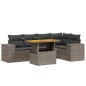 vidaXL Set Divano da Giardino 6 pz con Cuscini Grigio in Polyrattan vidaXL Set Divano da Giardino 6 pz con Cuscini Grigio in Polyrattan