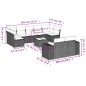 vidaXL Set Divani da Giardino 10pz con Cuscini in Polyrattan Marrone