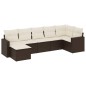 vidaXL Set Divani da Giardino 7 pz con Cuscini Marrone in Polyrattan vidaXL Set Divani da Giardino 7 pz con Cuscini Marrone in Polyrattan
