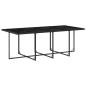 vidaXL Set da Pranzo da Giardino 13pz con Cuscini Nero in Polyrattan vidaXL Set da Pranzo da Giardino 13pz con Cuscini Nero in Polyrattan