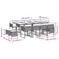 vidaXL Set da Pranzo da Giardino 13pz con Cuscini Nero in Polyrattan vidaXL Set da Pranzo da Giardino 13pz con Cuscini Nero in Polyrattan