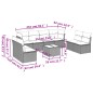 vidaXL Set Divano da Giardino 9pz con Cuscini Grigio Chiaro Polyrattan vidaXL Set Divano da Giardino 9pz con Cuscini Grigio Chiaro Polyrattan