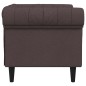 vidaXL Poltrona Chesterfield Marrone Scuro in Tessuto vidaXL Poltrona Chesterfield Marrone Scuro in Tessuto