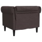 vidaXL Poltrona Chesterfield Marrone Scuro in Tessuto vidaXL Poltrona Chesterfield Marrone Scuro in Tessuto