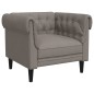 vidaXL Poltrona Chesterfield Tortora in Tessuto vidaXL Poltrona Chesterfield Tortora in Tessuto