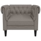 vidaXL Poltrona Chesterfield Tortora in Tessuto vidaXL Poltrona Chesterfield Tortora in Tessuto
