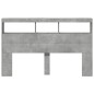 vidaXL Testiera con Contenitore a LED Grigio Cemento 160x17x102 cm vidaXL Testiera con Contenitore a LED Grigio Cemento 160x17x102 cm