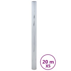vidaxL Pellicole Solari Statiche 5pz Effetto Riflettente Argento PVC
