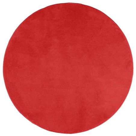 vidaXL Tappeto OVIEDO a Pelo Corto Rosso Ø 160 cm