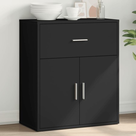 vidaXL Credenza Nero 60x31x70 cm in Legno Multistrato