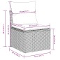 vidaXL Set Divani da Giardino 7pz con Cuscini Grigio Chiaro Polyrattan vidaXL Set Divani da Giardino 7pz con Cuscini Grigio Chiaro Polyrattan