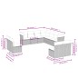 vidaXL Set Divani da Giardino 11 pz con Cuscini Polyrattan Marrone