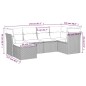 vidaXL Set Divano da Giardino 6 pz con Cuscini Marrone in Polyrattan vidaXL Set Divano da Giardino 6 pz con Cuscini Marrone in Polyrattan