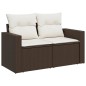 vidaXL Set Divani da Giardino 11 pz con Cuscini Polyrattan Marrone vidaXL Set Divani da Giardino 11 pz con Cuscini Polyrattan Marrone