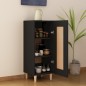 Credenza Nero 34,5x34x90 cm in Legno Multistrato Credenza Nero 34,5x34x90 cm in Legno Multistrato