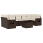 vidaXL Set Divani da Giardino 8 pz con Cuscini Marrone in Polyrattan vidaXL Set Divani da Giardino 8 pz con Cuscini Marrone in Polyrattan