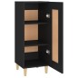 Credenza Nero 34,5x34x90 cm in Legno Multistrato Credenza Nero 34,5x34x90 cm in Legno Multistrato