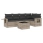 vidaXL Set Divano da Giardino 6pz con Cuscini Grigio Chiaro Polyrattan vidaXL Set Divano da Giardino 6pz con Cuscini Grigio Chiaro Polyrattan