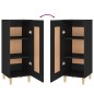 Credenza Nero 34,5x34x90 cm in Legno Multistrato Credenza Nero 34,5x34x90 cm in Legno Multistrato