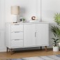 Credenza MOLDE Bianca 113x40x80 cm in Legno Massello di Pino Credenza MOLDE Bianca 113x40x80 cm in Legno Massello di Pino