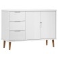 Credenza MOLDE Bianca 113x40x80 cm in Legno Massello di Pino Credenza MOLDE Bianca 113x40x80 cm in Legno Massello di Pino