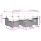 vidaXL Set Divani da Giardino 7pz con Cuscini Grigio Chiaro Polyrattan vidaXL Set Divani da Giardino 7pz con Cuscini Grigio Chiaro Polyrattan