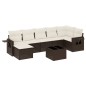 vidaXL Set Divani da Giardino 8 pz con Cuscini Marrone in Polyrattan vidaXL Set Divani da Giardino 8 pz con Cuscini Marrone in Polyrattan