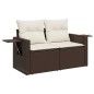 vidaXL Set Divani da Giardino 8 pz con Cuscini Marrone in Polyrattan vidaXL Set Divani da Giardino 8 pz con Cuscini Marrone in Polyrattan