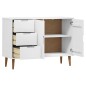 Credenza MOLDE Bianca 113x40x80 cm in Legno Massello di Pino Credenza MOLDE Bianca 113x40x80 cm in Legno Massello di Pino
