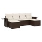 vidaXL Set Divano da Giardino 6 pz con Cuscini Marrone in Polyrattan vidaXL Set Divano da Giardino 6 pz con Cuscini Marrone in Polyrattan