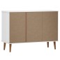 Credenza MOLDE Bianca 113x40x80 cm in Legno Massello di Pino Credenza MOLDE Bianca 113x40x80 cm in Legno Massello di Pino